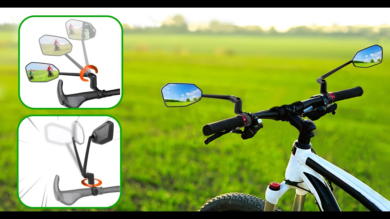 RBRL Bike Mirror, Aluminum Alloy Handlebar, Anti-shake & Break-proof Bicycle Mirror