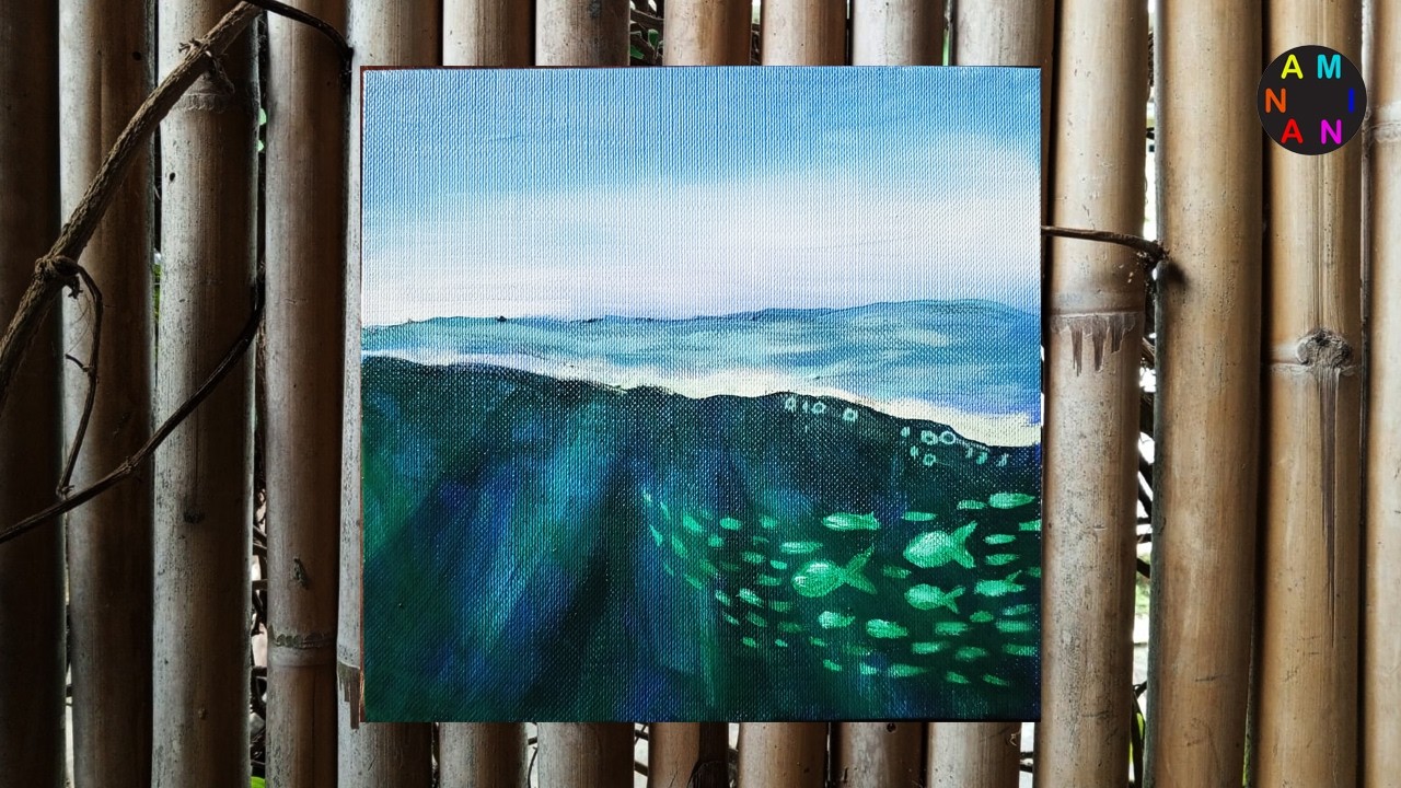 Melukis Laut & Dalam Laut || Melukis Laut || Melukis Laut & Ikan