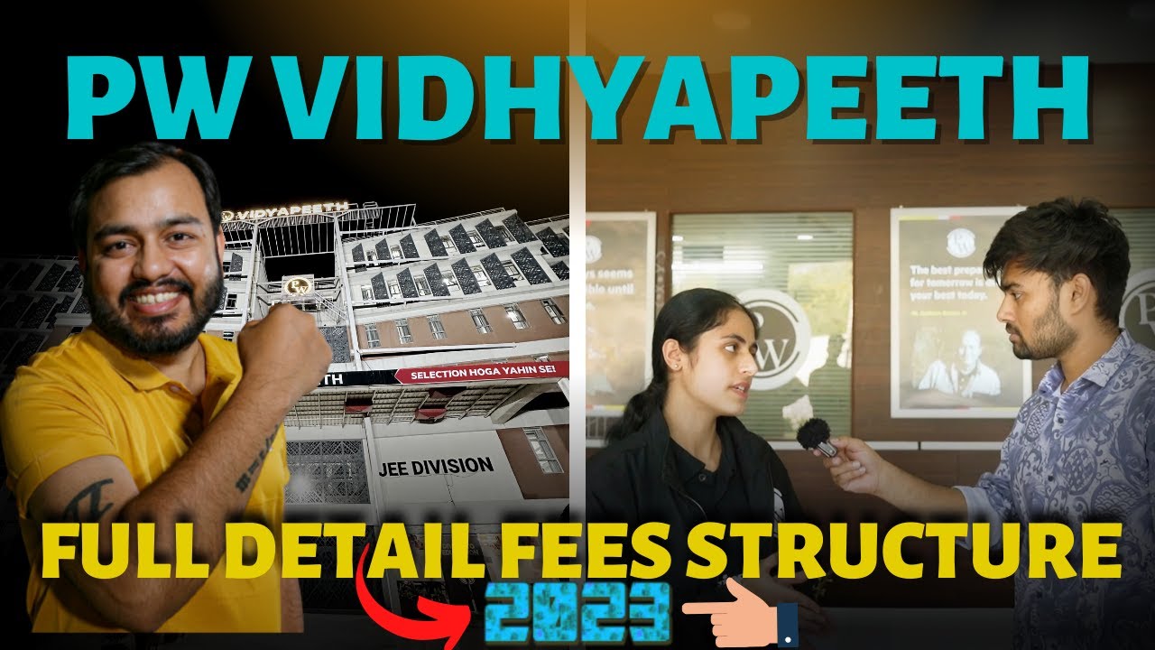 Pw Vidyapeeth Offline Kota Full Detail Fees Structure 2023 class 6th to Dropper | JEE & NEET