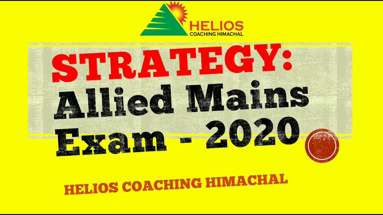 Strategy: HP Allied Mains 2020