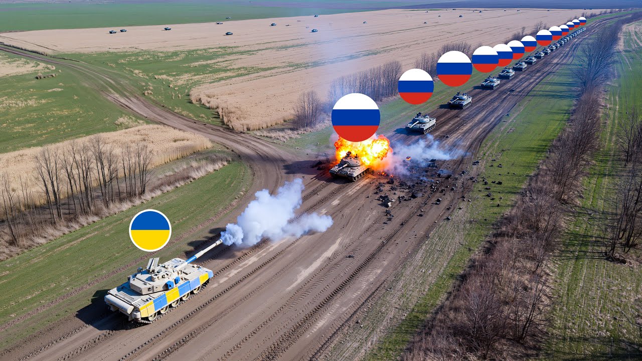Российские танки уничтожены ударами украинских беспилотников