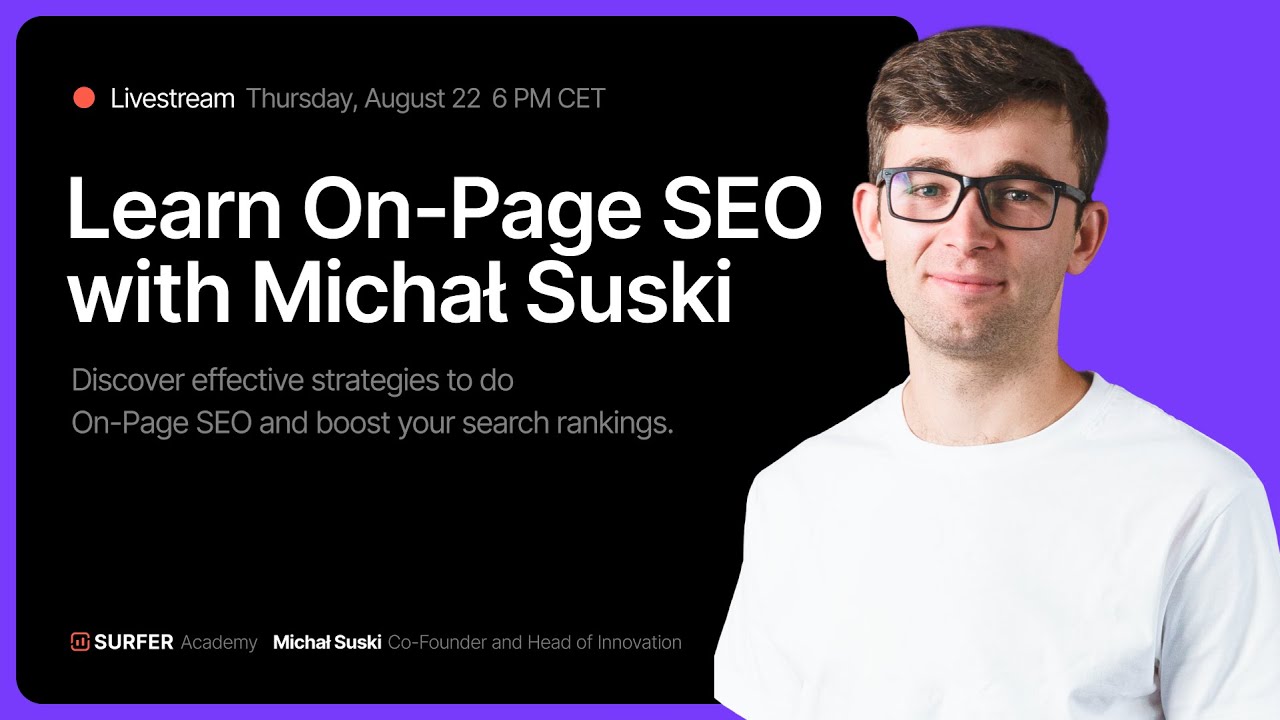 Learn on-page SEO with Michal Suski!