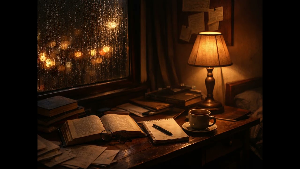 Rainy Dorm Room at Midnight