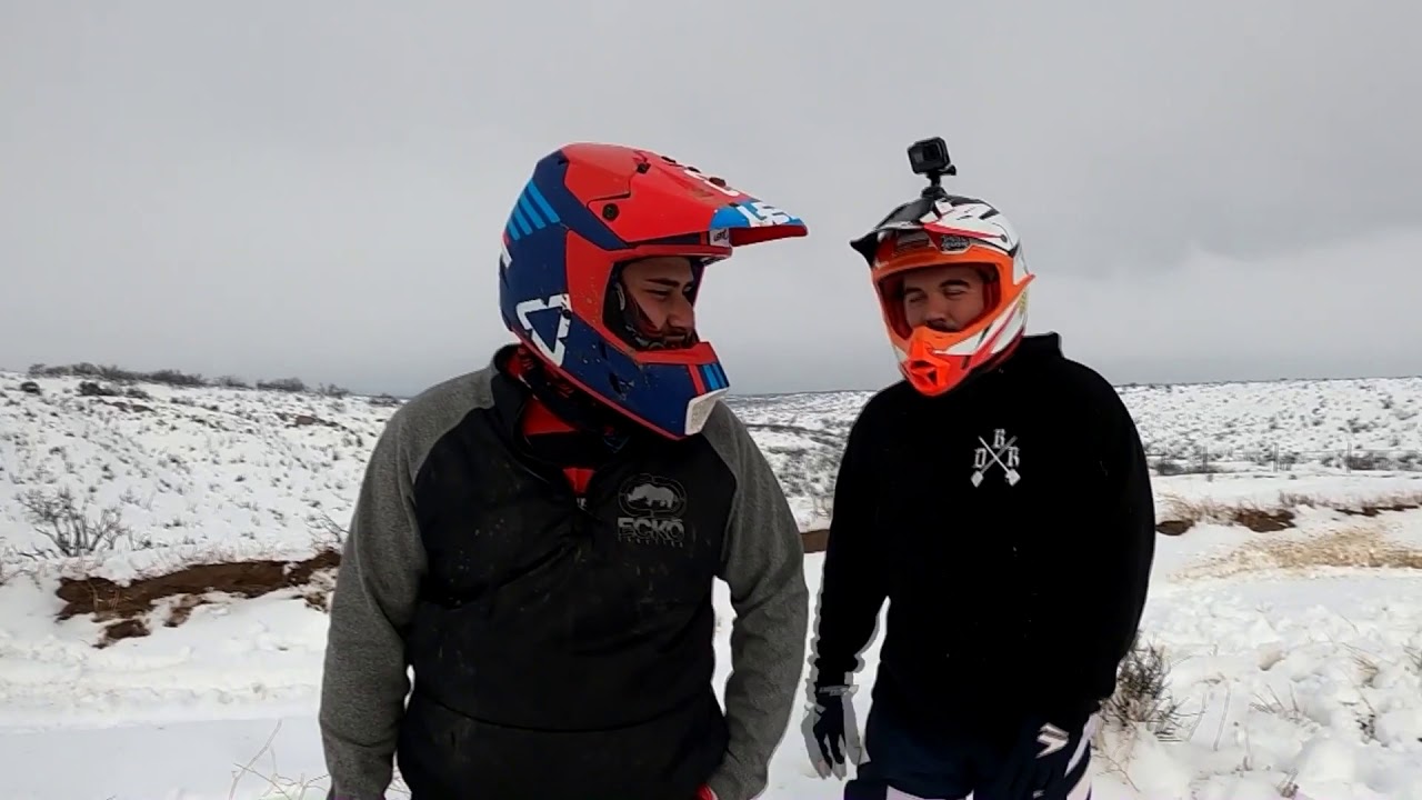 In deep snow!!! Snow dirtbike riding Vlog #1