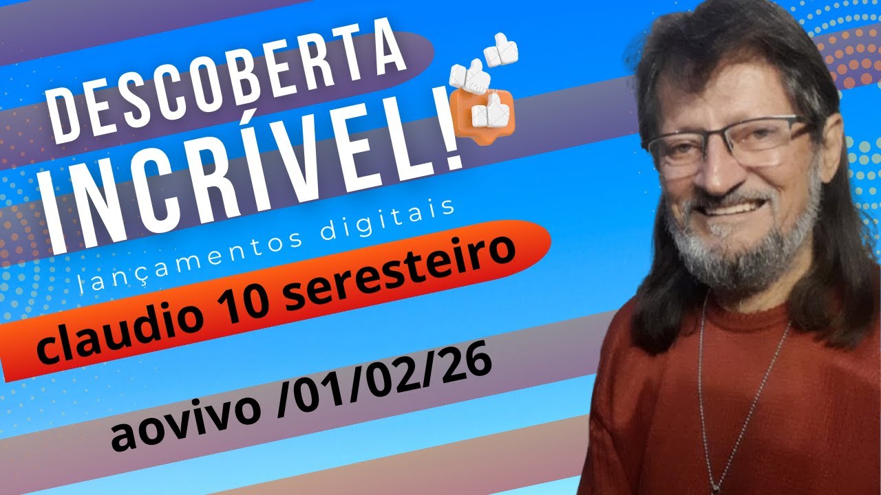 DESCOBERTA INCRIVEL ! Claudio 10 seresteiro  01/02/26 lançamento digital e uma. serestada
