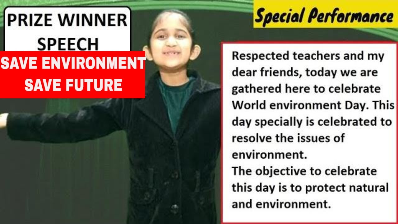 Speech on Environment | Speech/lines on Save Environment Day for class 4/5/6 in English for School