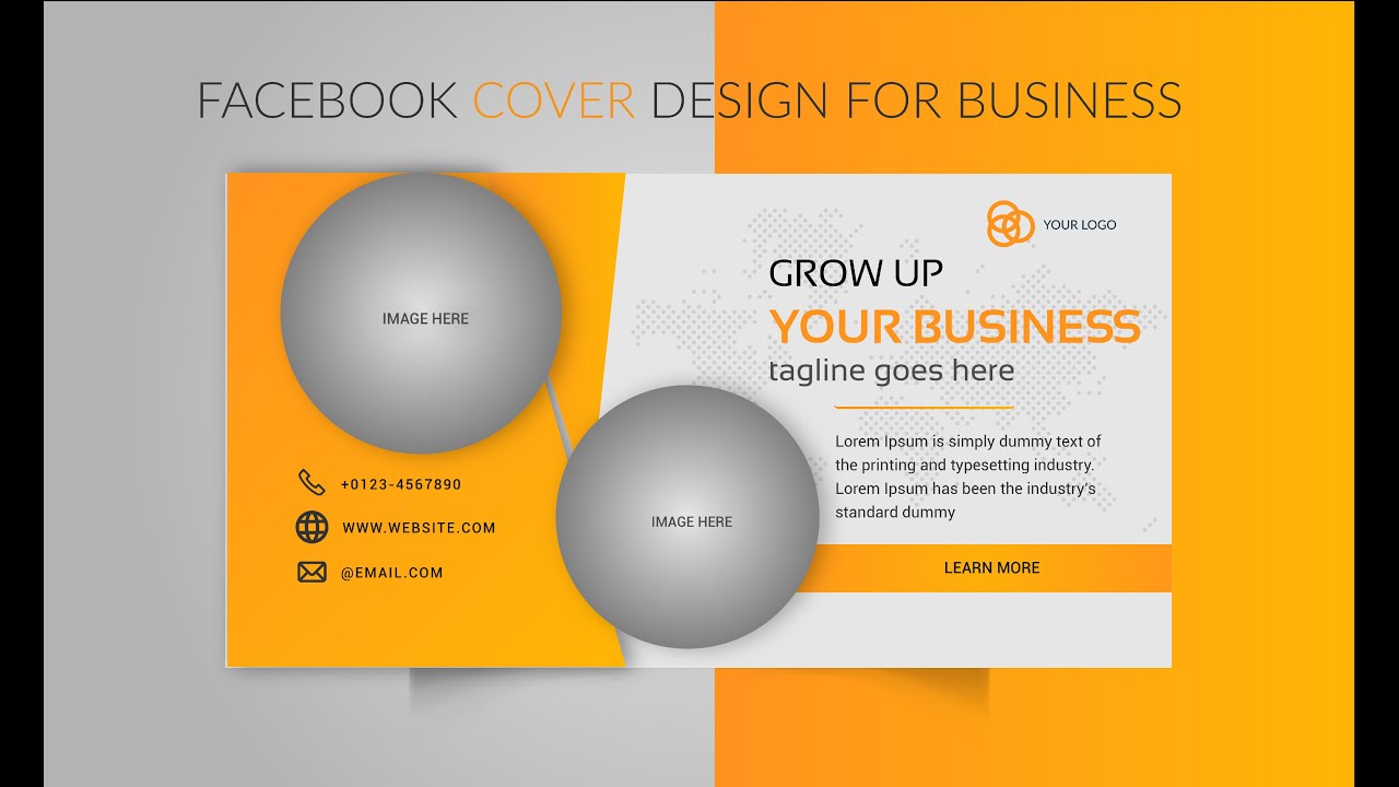 Facebook cover photo design for business | Facebook cover 2020 in illustrator | social media