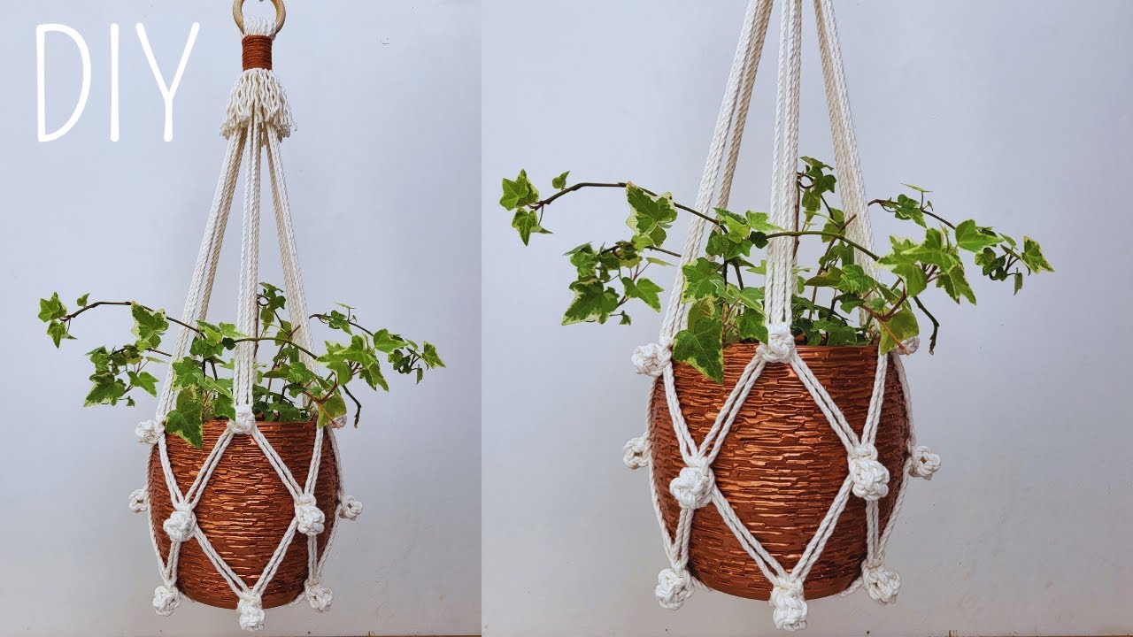 🌷DIY PORTAMACETAS de MACRAME paso a paso (PRINCIPIANTES)/DIY Macrame Plant Hanger for Beginners