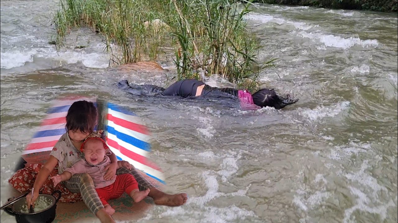 Single mother went to work and was swept away by the floods. Baby hungry