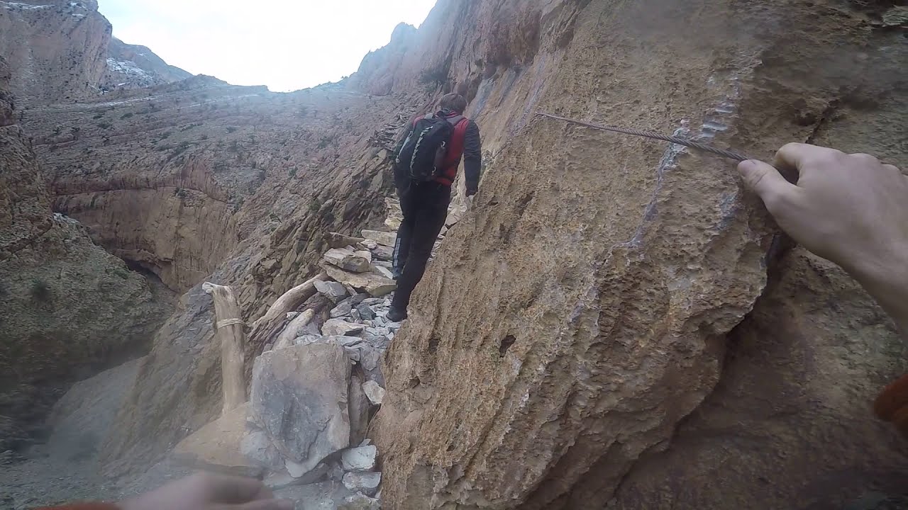 Berber Path in Taghia Gorge, Morocco