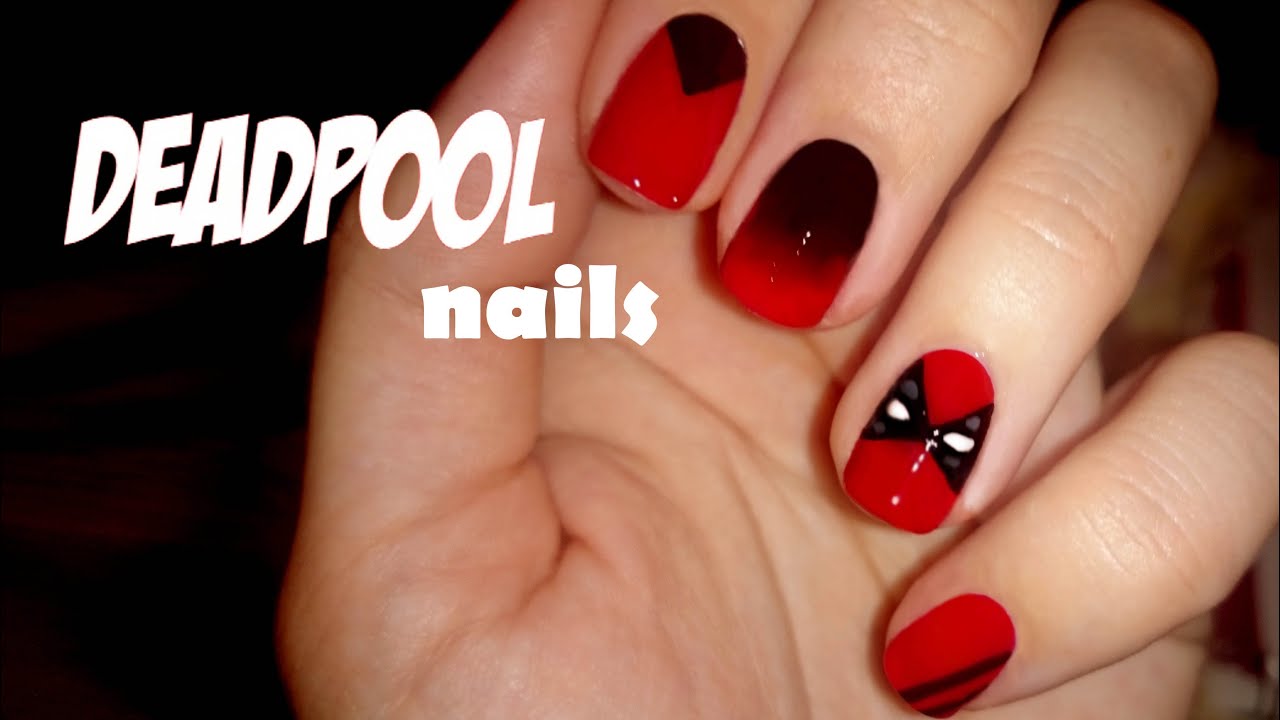 Deadpool nail art 💀 | Serie Superhéroes