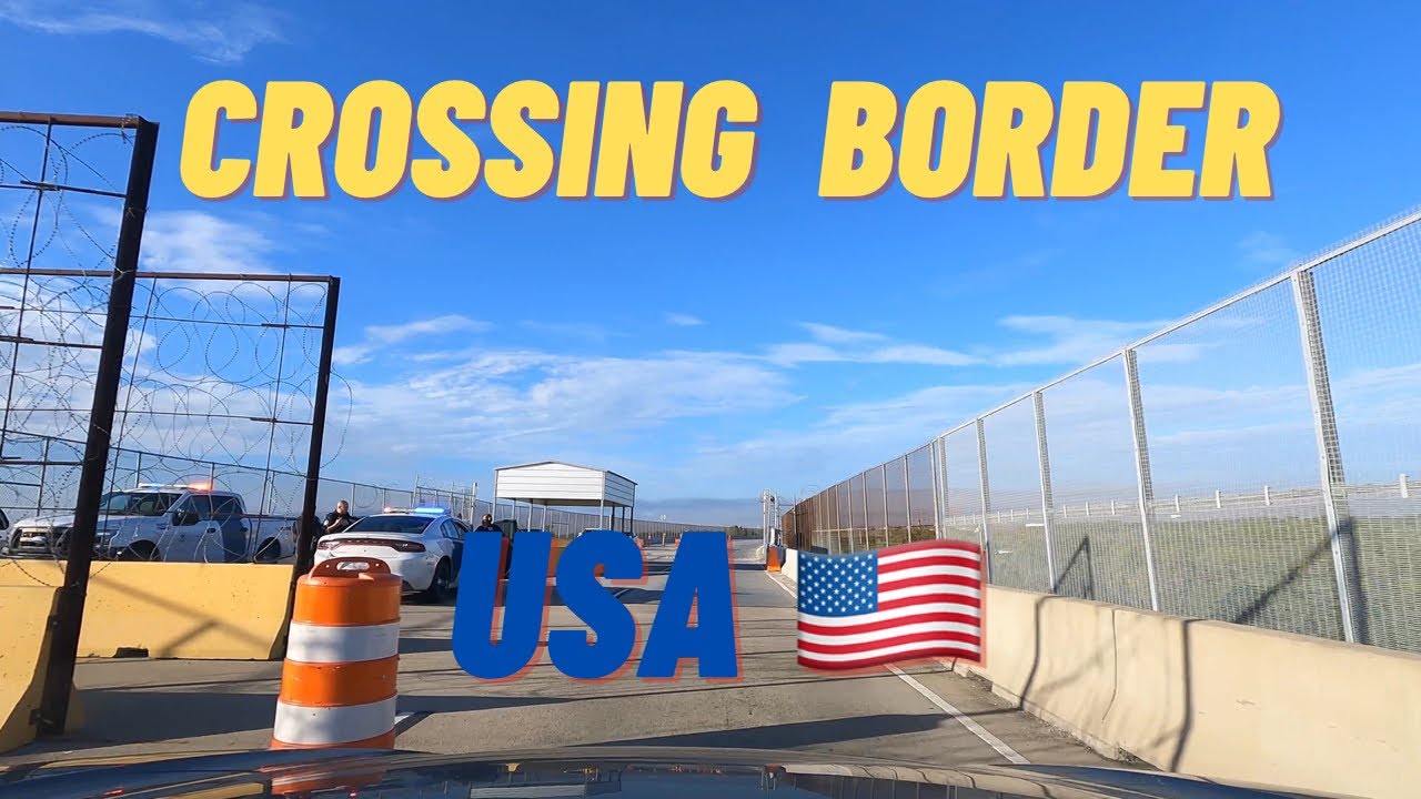 4K - Border United States of North America - M&eacute;xico Driving Gopro hero 9 RELAX
