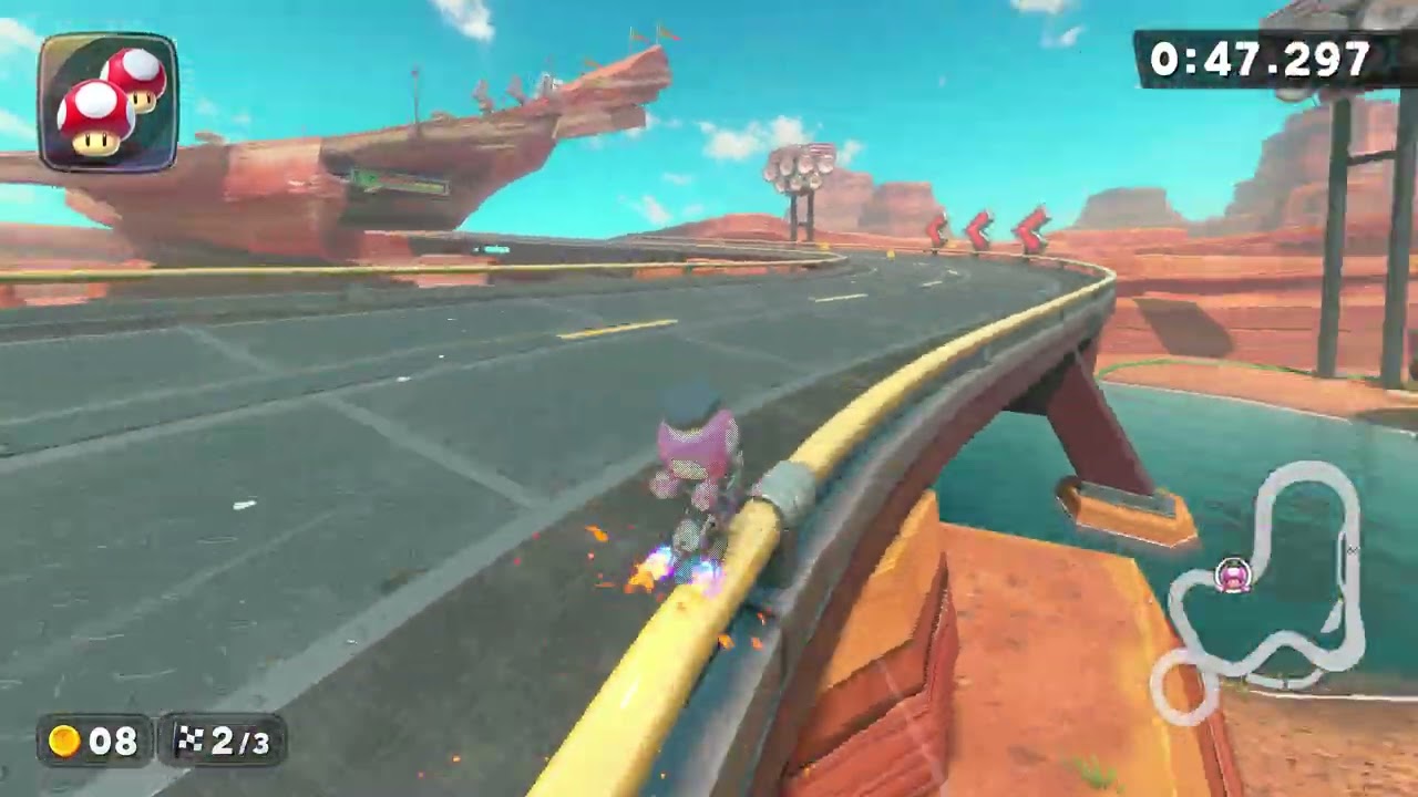 Mario Bros. Circuit - 1:47.442 - あつき 🇯🇵 (Mario Kart World world record)