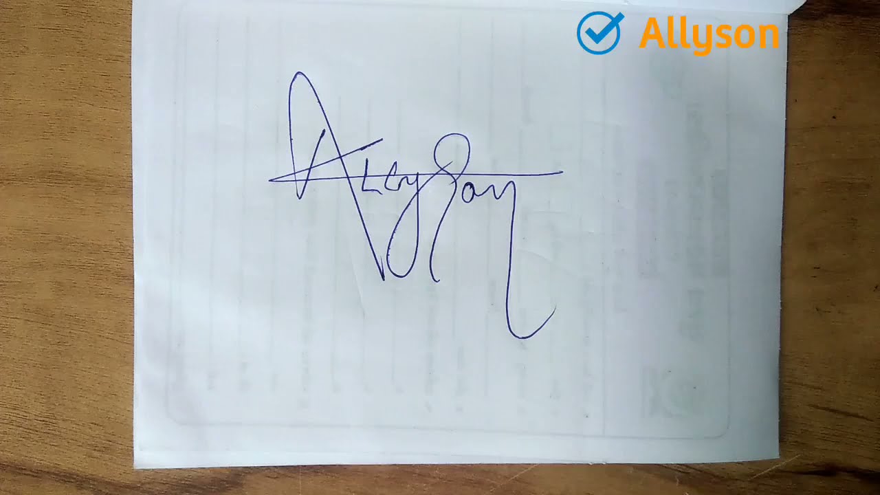 59👍Signature|StylishSignatures|Howto create Signatures|Signature of Allyson #pritsignatures #allyson
