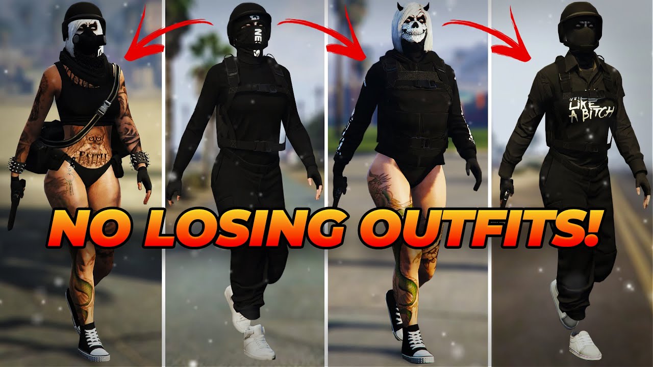 TRYHARD GTA 5 ЖЕНСКИЕ НАРЯДЫ С ЧЕРНЫМИ СПОРТИВНЫМИ БРЮКАМИ И МНОГОЕ ДРУГОЕ — БЕЗ ОШИБОК ПЕРЕНОСА!