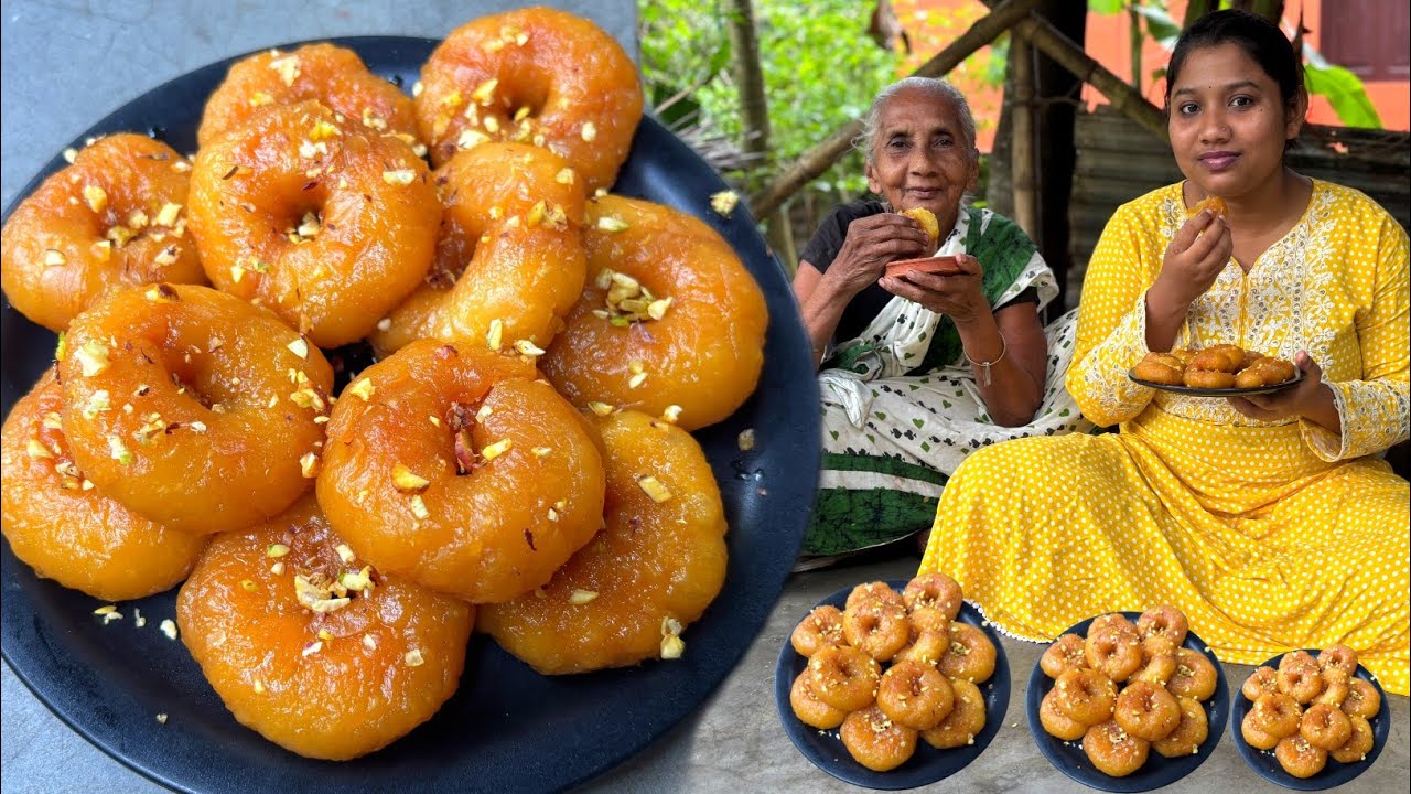 বাড়িতে থাকার সামান্য উপকরণ দিয়ে বালুশাহী সহজ পদ্ধতিতে বানালাম। Balushahi Recipe।