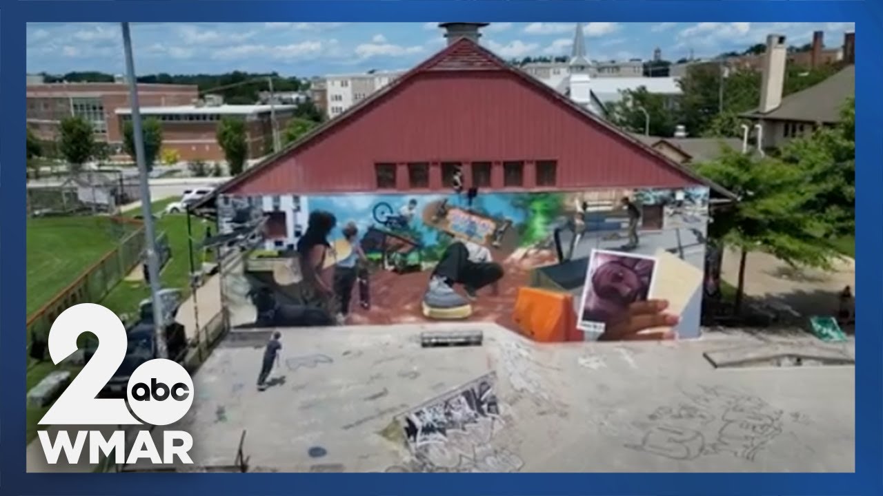 Two artists transform Hampden Skatepark with murals highlighting skate heritage