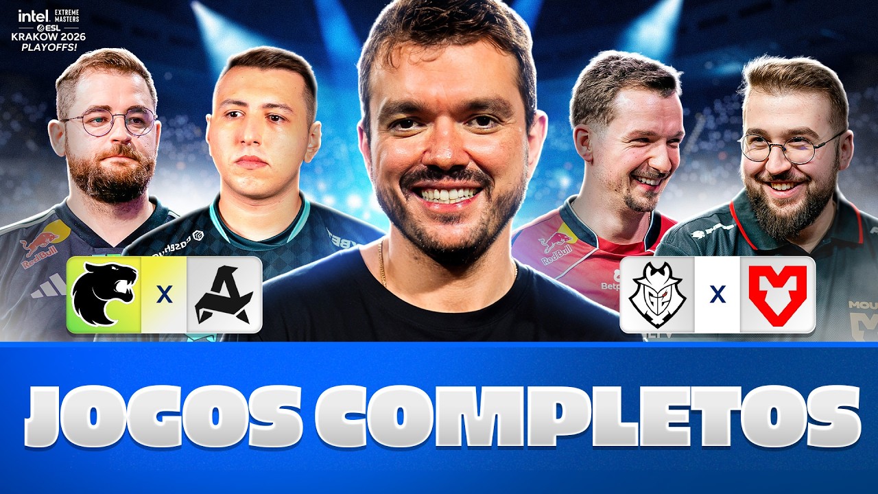 DIA 1 - PLAYOFFS | IEM KRAKÓW 2026 ! - !socio - Siga  ⁨@Gaules⁩ nas redes sociais!