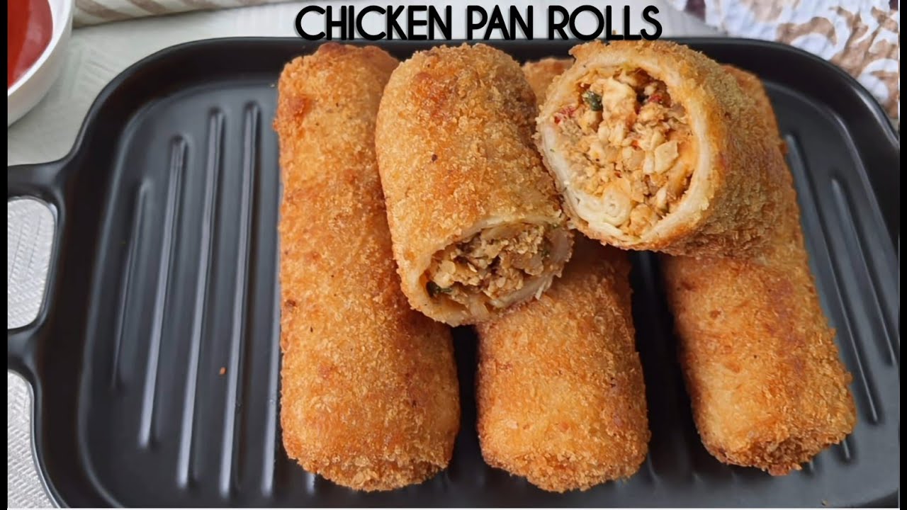 CHICKEN PAN ROLLS | STUFFED SAVOURY CREPES