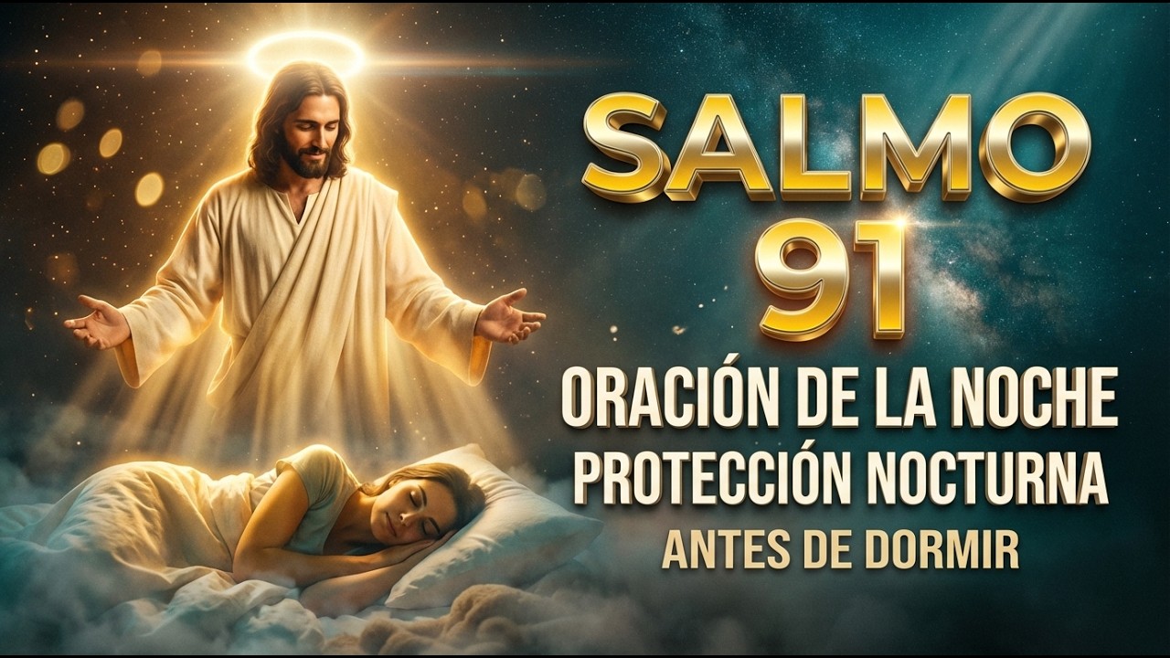 ORACIÓN DE LA NOCHE con el SALMO 91  Oración Poderosa de PROTECCIÓN NOCTURNA Antes de DORMIR
