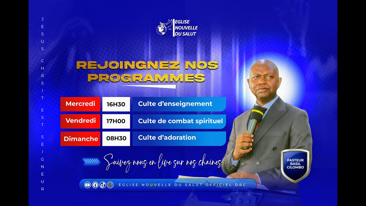 ENSEIGNEMENT SUR LE POUVOIR DU SANG DE JESUS AVEC PASTEUR Basile Cilombo