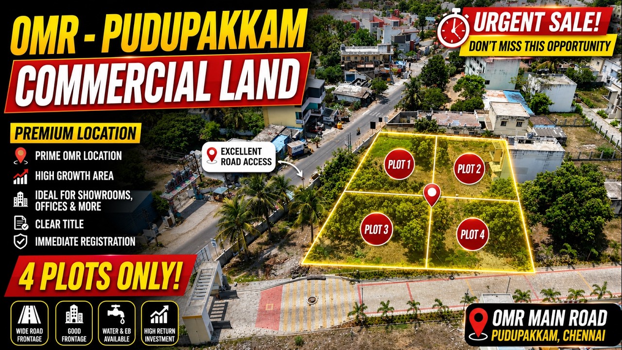 OMR-Pudupakkam Commercial Land For Sale #landforsaleinchennai #omrpudupakkam #omrplotsale