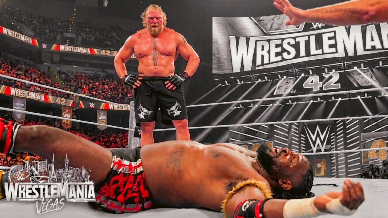 WWE WrestleMania 42 2026 Brock Lesnar Defeat Oba Fami Full Match WWE WrestleMania 42 Highlights