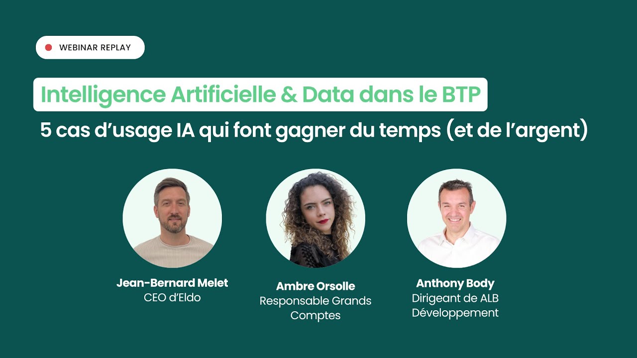 Intelligence Artificielle et Data dans le BTP - Webinar