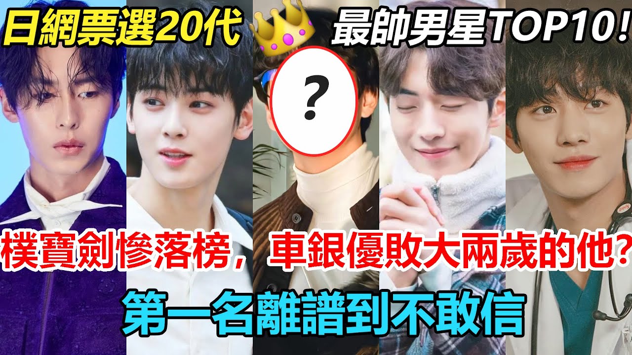 日網票選20代最帥男星TOP10！樸寶劍慘落榜，南柱赫前三都沒進？臉蛋天才車銀優敗給大兩歲的他？第一名離譜到不敢信！#車銀優#南柱赫#金泰亨#安孝燮#李宰旭