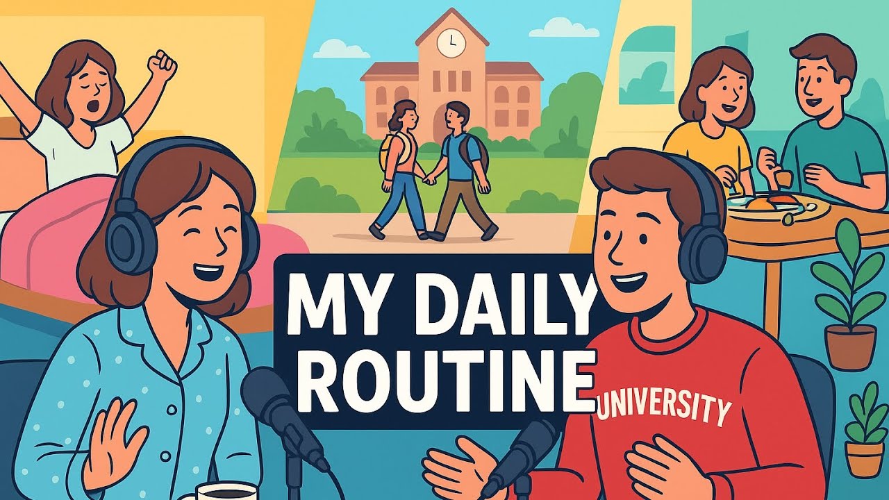 Real Life English | My Daily Routine | A1 Beginner English Podcast