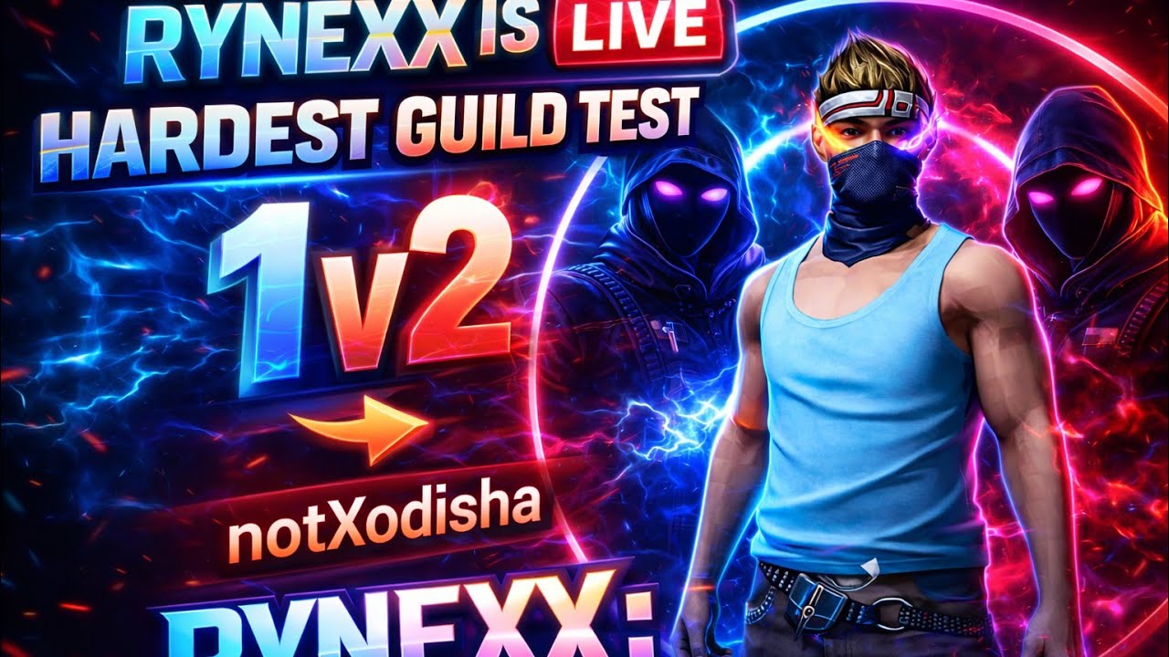 ㅤRYNEXXㅤ⚡ is live  1v2 hardest guild test notXodisha jay Jagannath ⭕️‼️⭕️ jay odisha 🚩#odisha #fyp