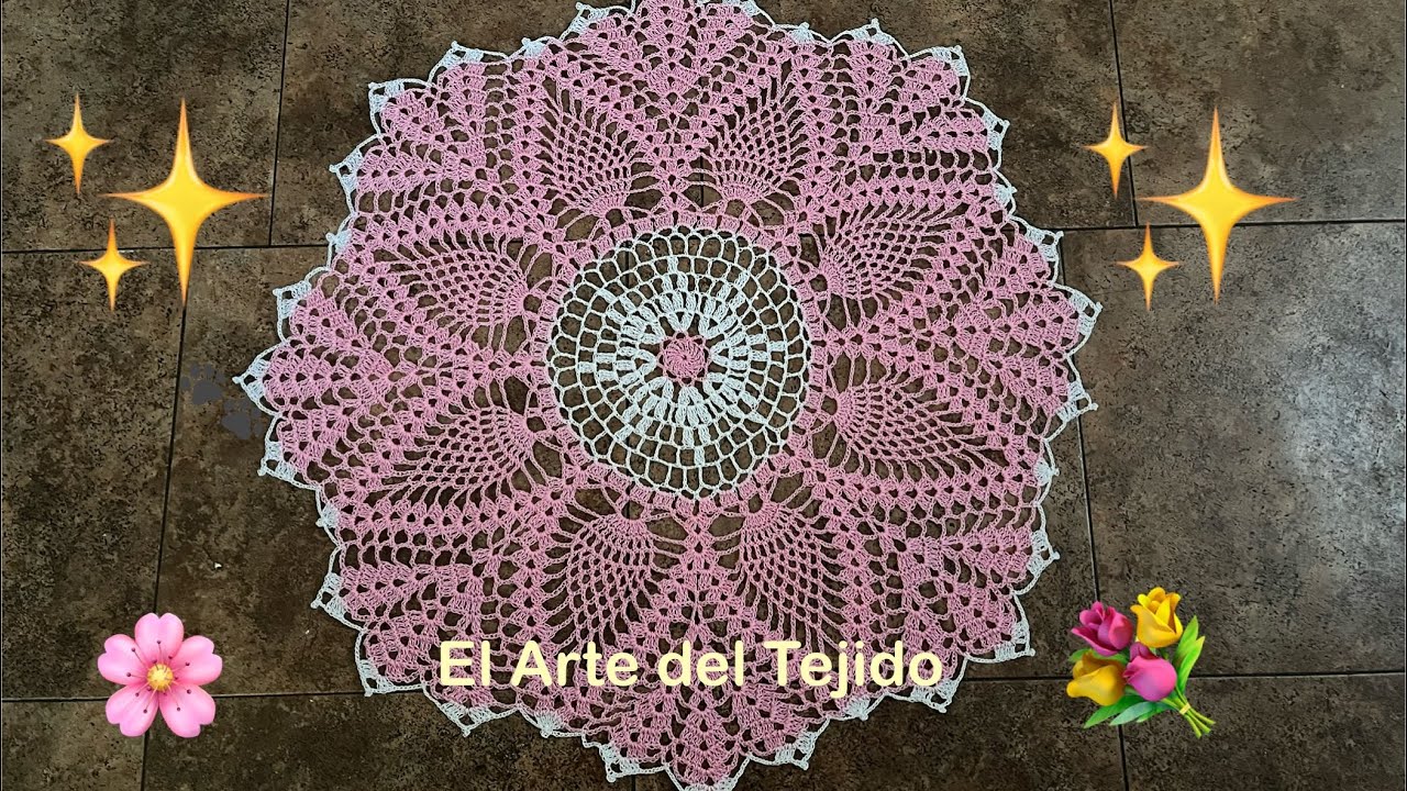 Carpeta/centro de mesa tejido a gancho paso a paso
