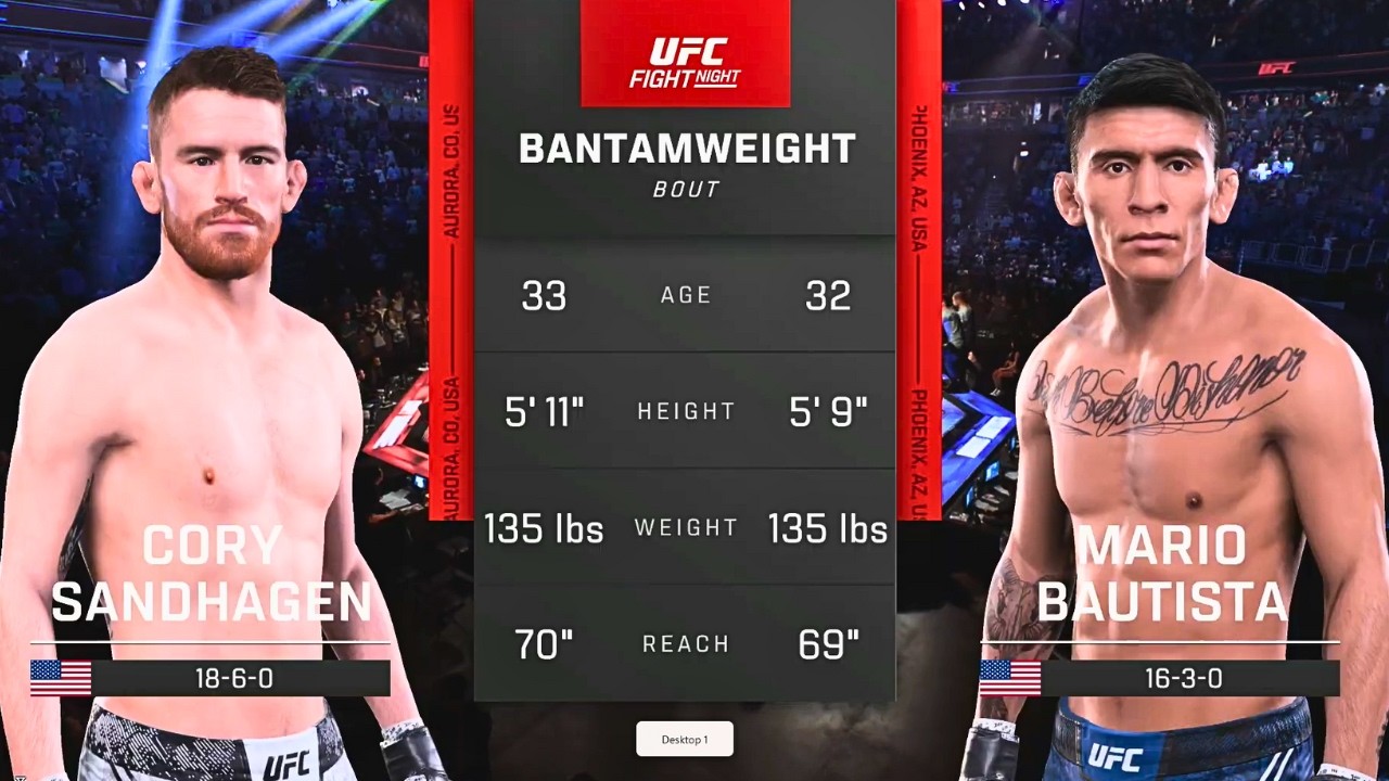 Cory Sandhagen vs Mario Bautista FULL FIGHT | UFC 5 AI Simulation Gameplay (CPU vs CPU)