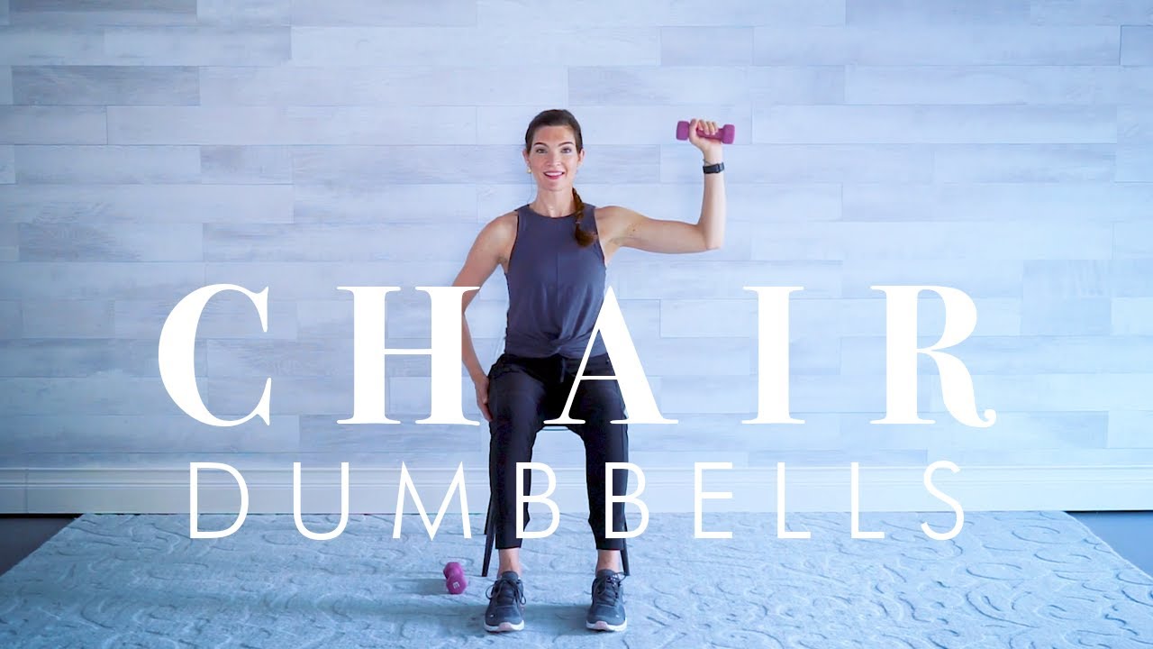 Senior & Beginner Workout - 20 minute Seated Dumbbell Easy Arms