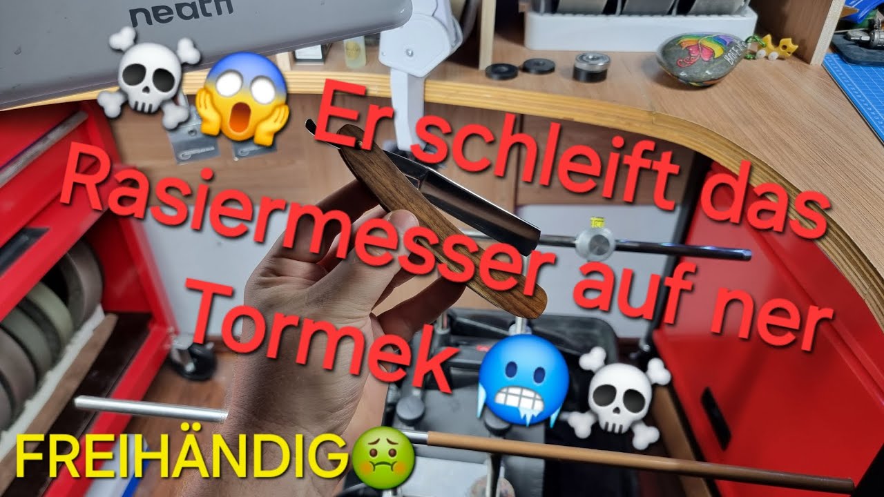 Echtzeitschliff Rasiermesser schleifen auf der Tormek T8 mit neuer Schneide zur echten Rasierschärfe