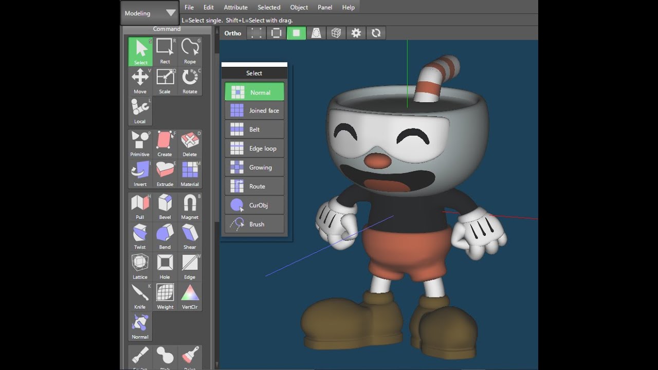 Modelado 3D - Modelado  The Cuphead Paso a Paso, Parte 1