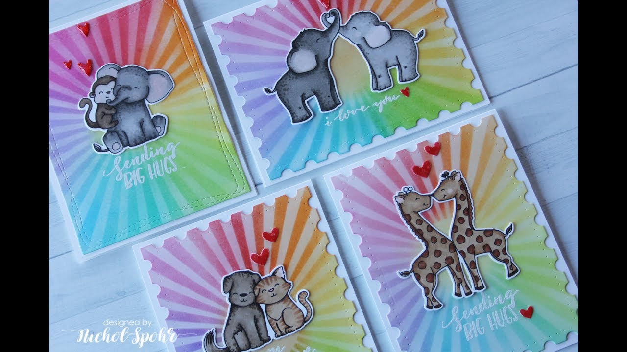 Mix & Match Monday | Radiating Rays Rainbow Backgrounds