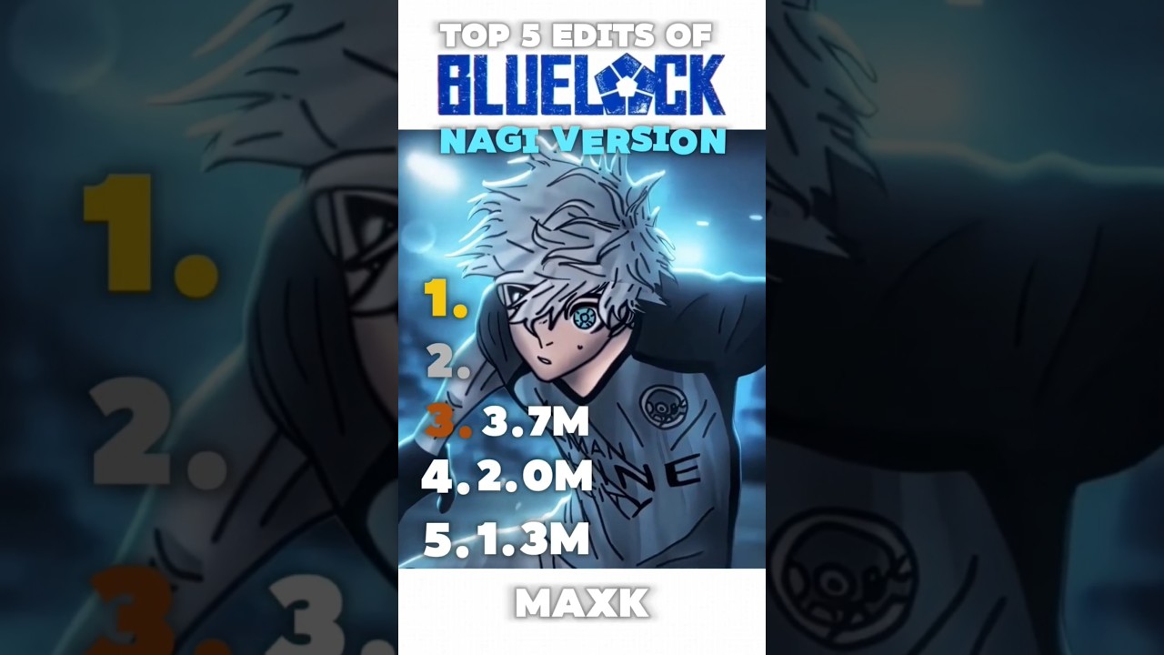 TOP 5 EDITS OF BLUE LOCK 🥶| NAGI VERSION #anime #bluelock #edit #fyp #top #prime #viral