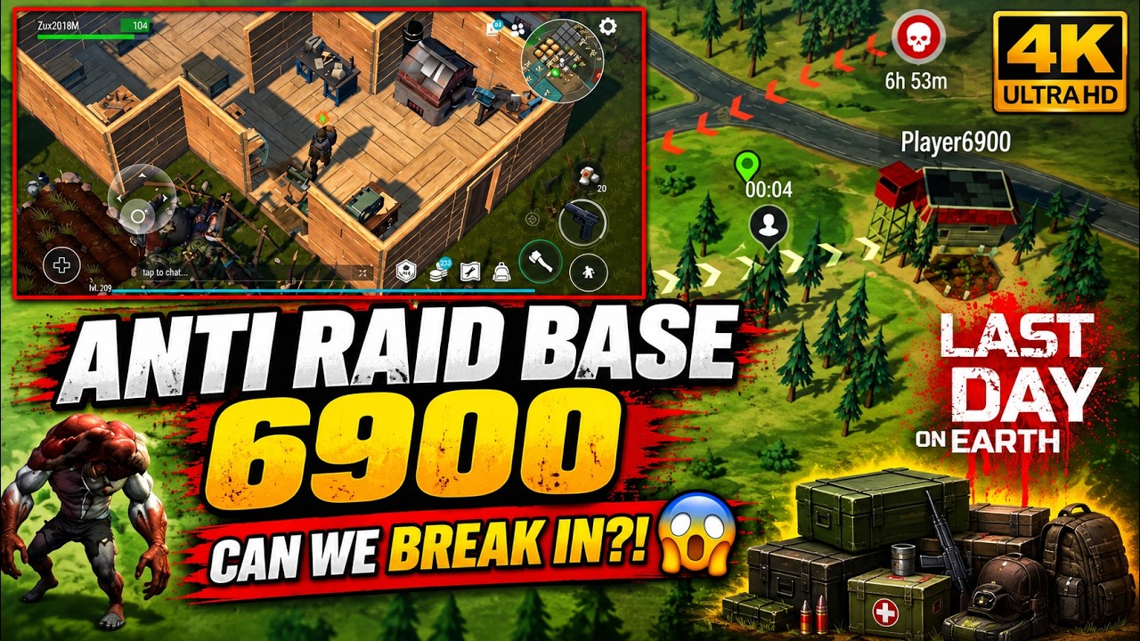 Anti Raid Base Player 6900 / Last Day on Earth Survival 4K