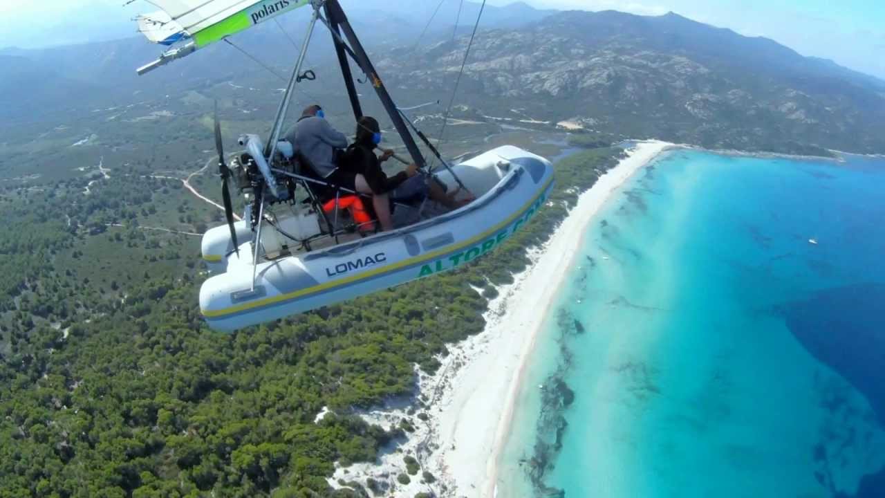 Saint-Florent et ses plages vues du ciel