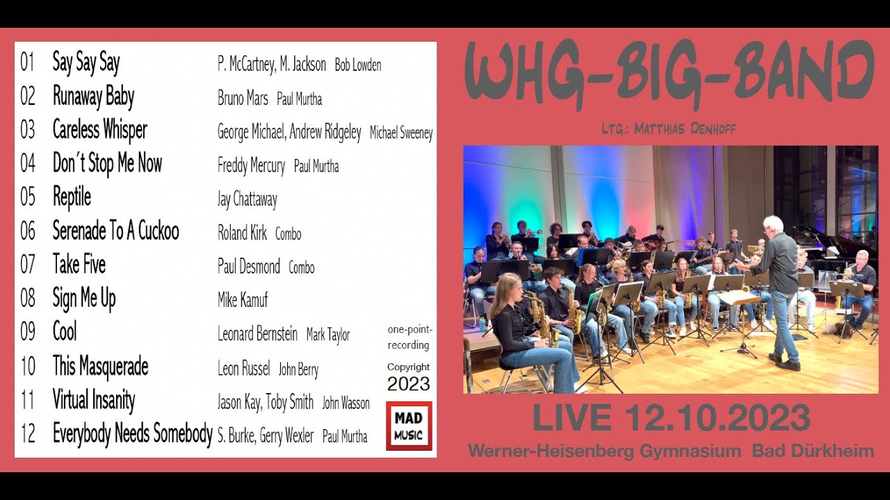 This Masquerade, WHG-Big-Band, Ltg.: Matthias Denhoff
