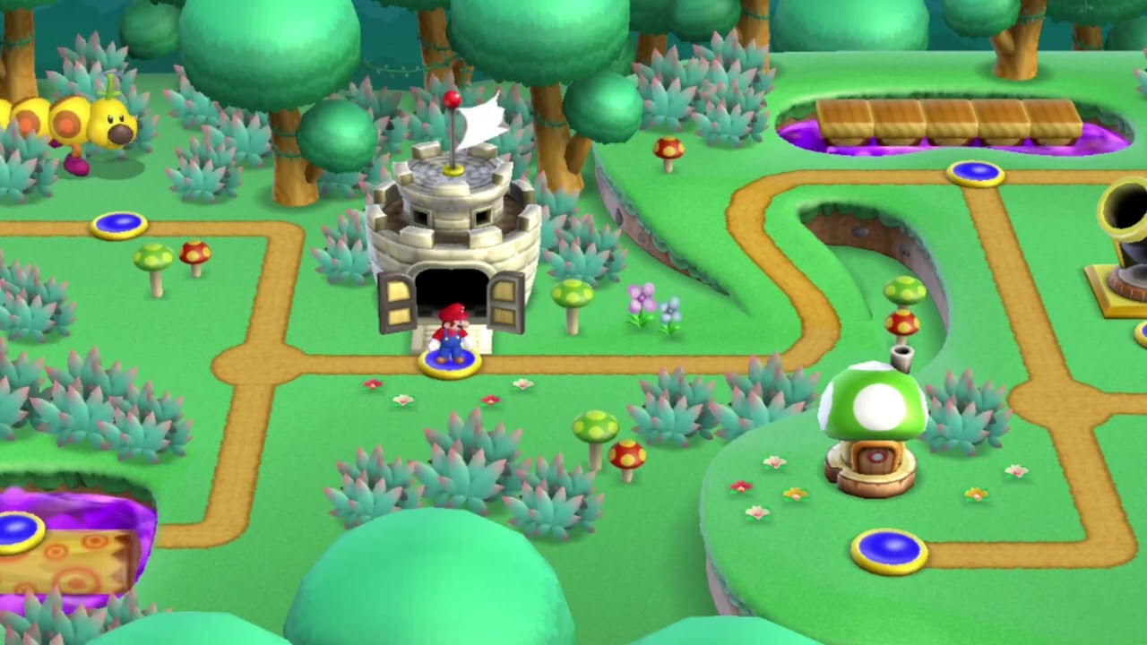 World 5 Map - New Super Mario Bros Wii (Extended 15 Minutes)