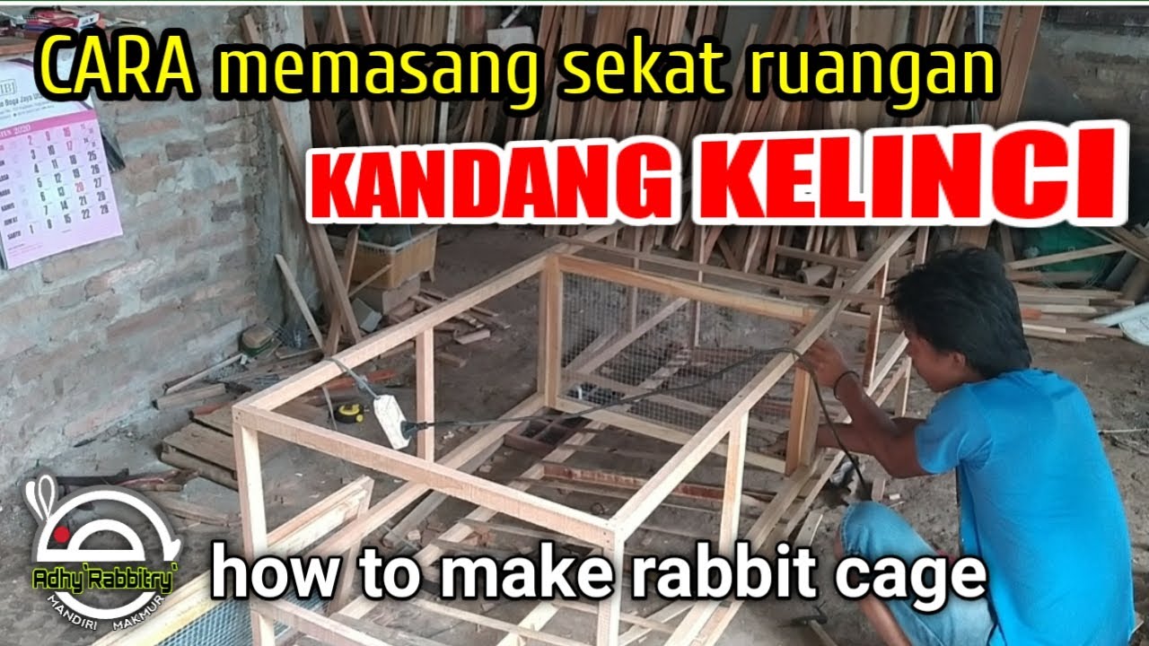 Rabbit Cage // Membuat Kandang Kelinci 8 Hole // Pasang Sekat Ruangan