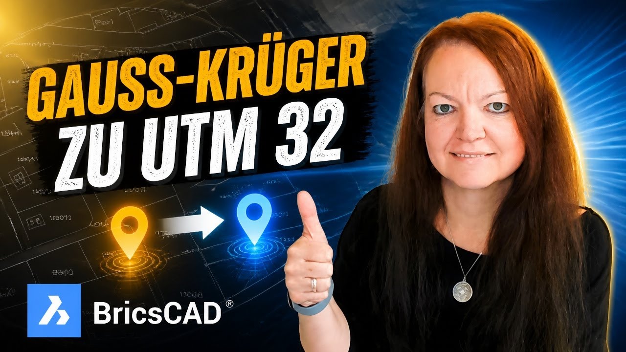 BricsCAD Tipp: Koordinatentransformation z.B. von Gauss Krüger auf UTM 32