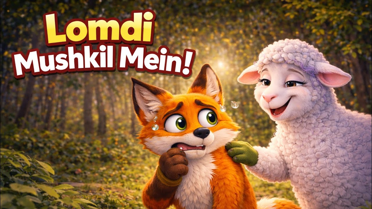 लोमड़ी फँस गई! भेड़ ने की मदद 🦊🐑| Little Fox Aur Maa Ki Pyari Moral Story 🦊