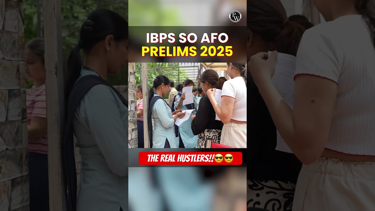 IBPS SO AFO Prelims 2025 | The Real Hustle Begins! 🔥#IBPSAFO2025 #IBPSSOAFO2025 #Shorts #PW