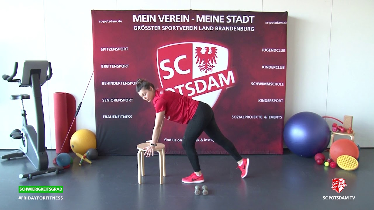 SC Potsdam - Hockergymnastik mit Hanteln - FridayForFitness