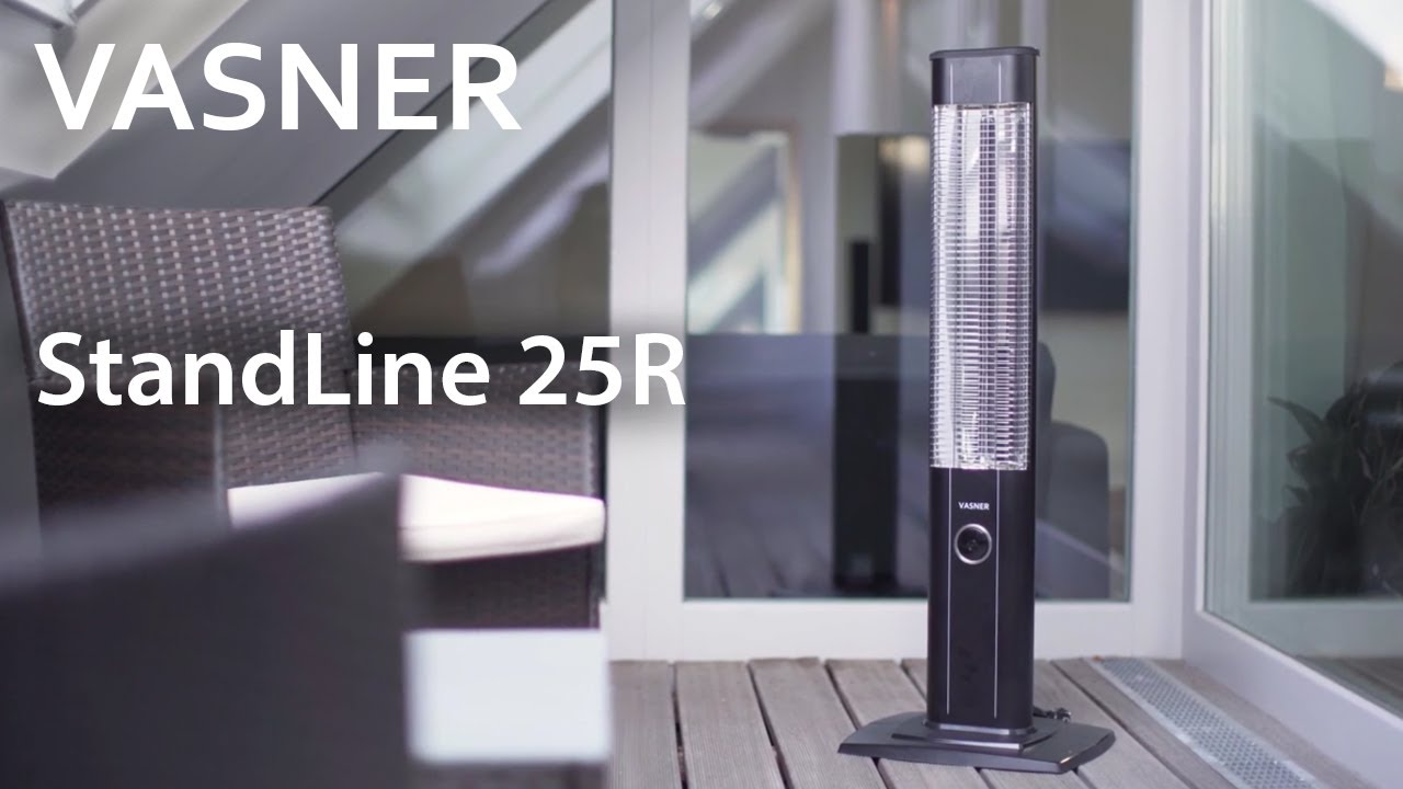 VASNER | StandLine 25R Stand Heizstrahler Infrarot 2500 W Terrasse, Wintergarten | Produktvideo