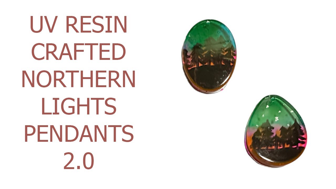 18 UV Resin Crafted Northern Lights Pendants 2.0