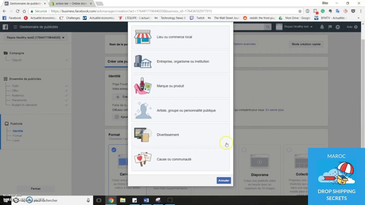 Facebook ads 2020  Comment Faire Sa Premi&egrave;re Publicit&eacute; Facebook Tutorial Pour D&eacute;butant
